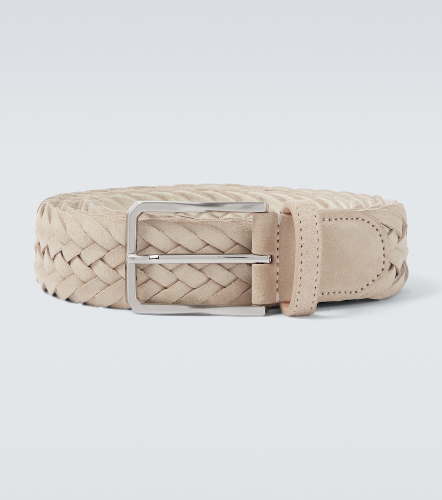 Canali Braided-design Belt In Multi