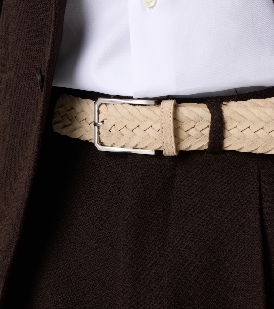 Canali Braided-design Belt In Multi