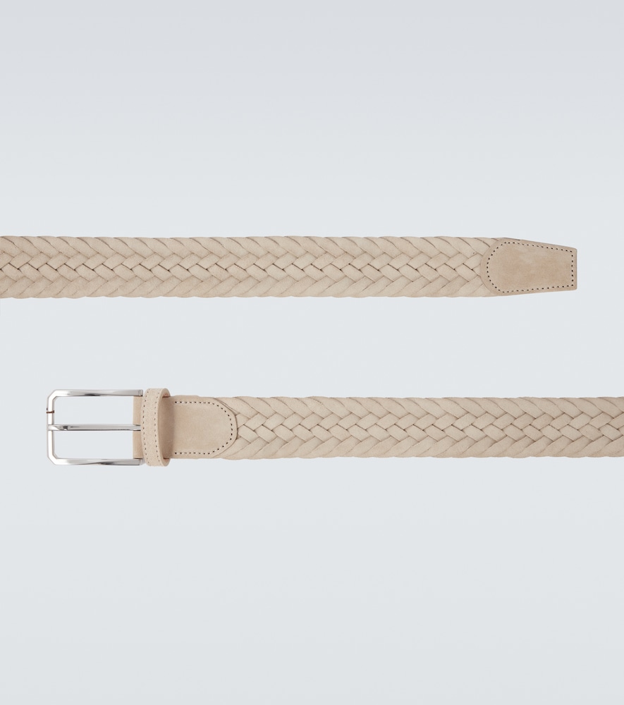 Canali Braided-design Belt In Multi