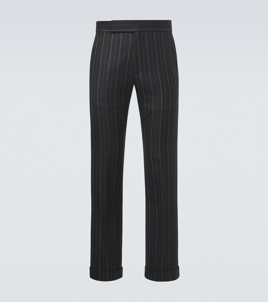 Gerade Hose aus Wolle