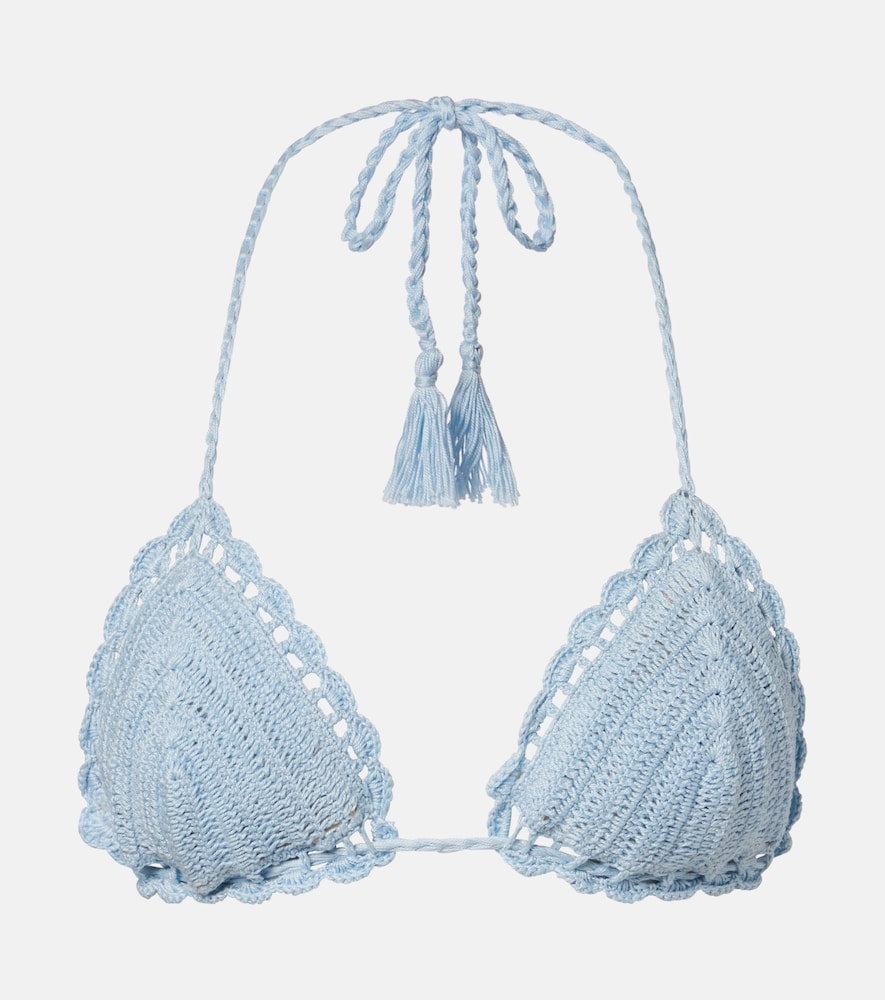 Anna Kosturova Crochet cotton bikini top