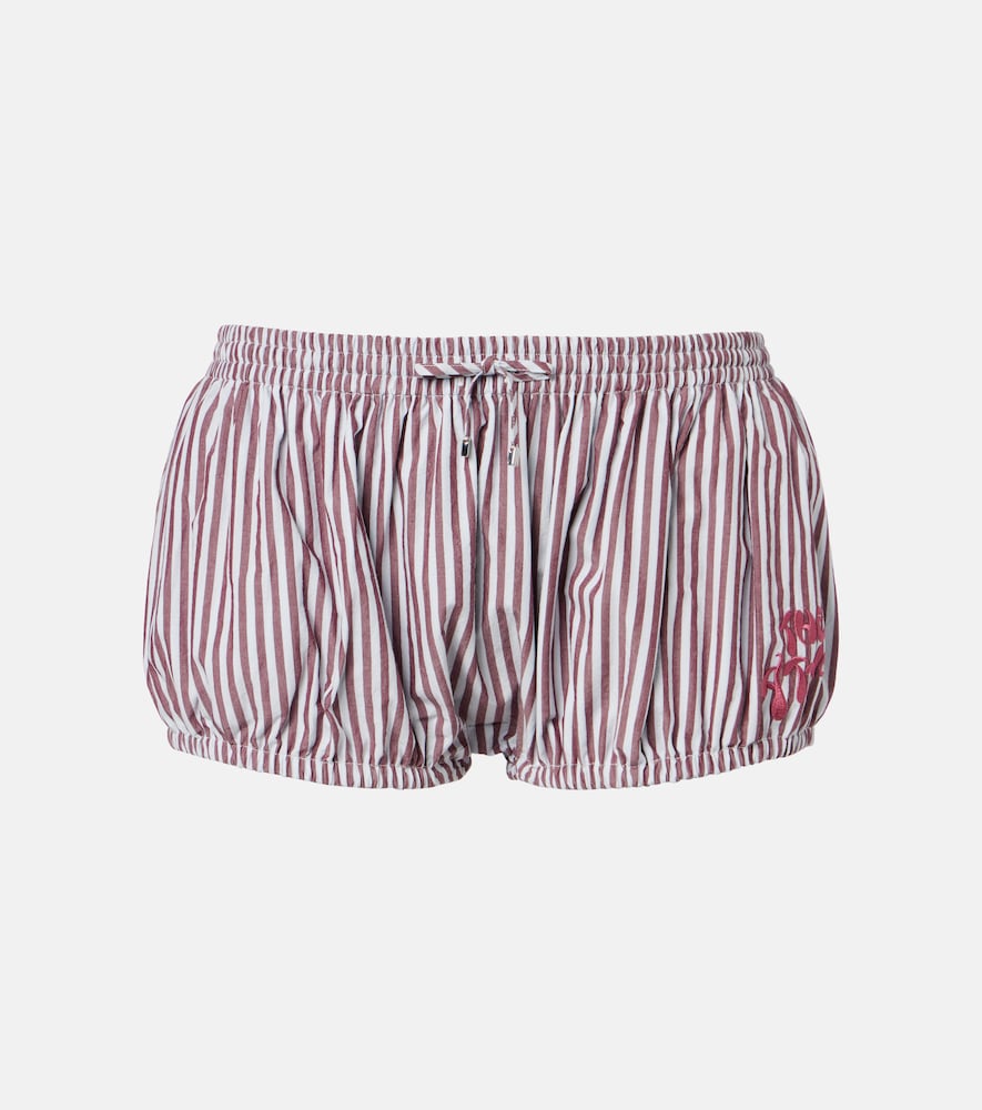 The Attico Striped cotton shorts