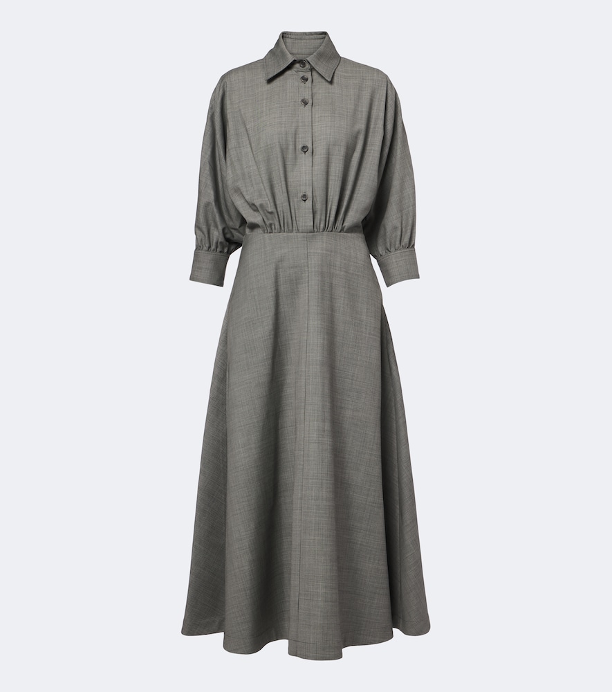Eleanor 울 미디 드레스