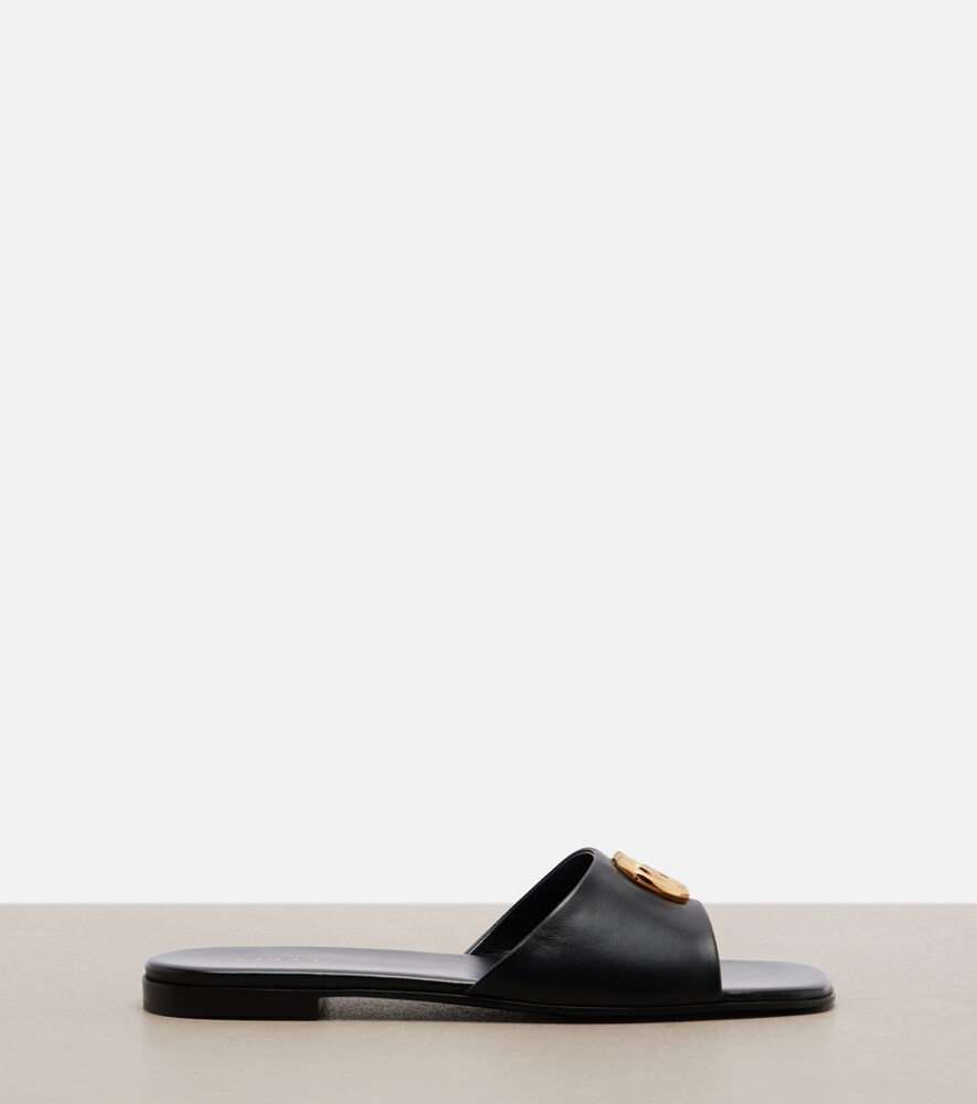  Gucci Gucci Double G Leather Slides 