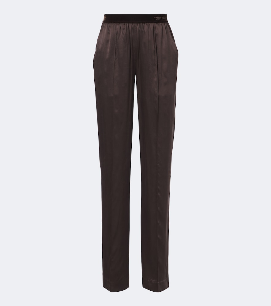 TOM FORD Tom Ford Silk satin straight pants　トムフォード シルクサテン ストレートパンツ