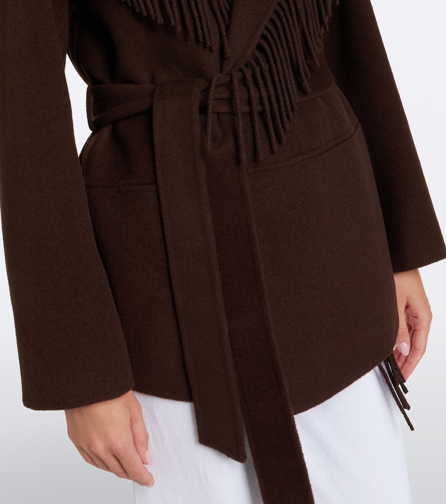 Fringed Wool-Blend Jacket