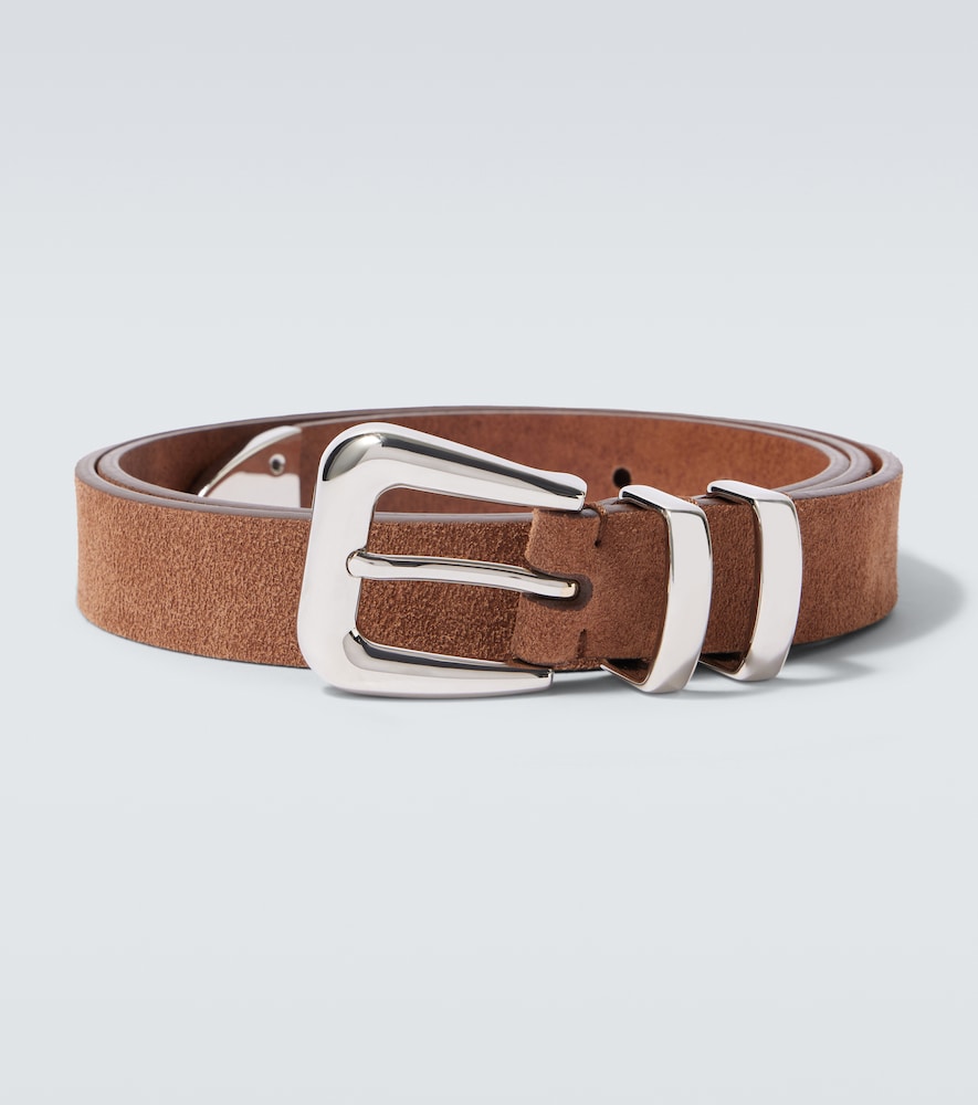 Brunello Cucinelli Men's Brown Suede Belt Inch Size 42 - Mytheresa