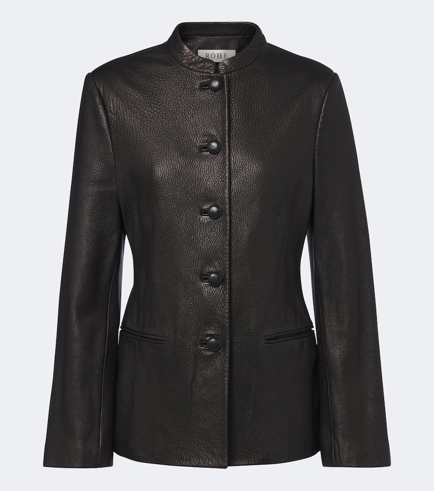 Rohe Róhe Leather Jacket In Black