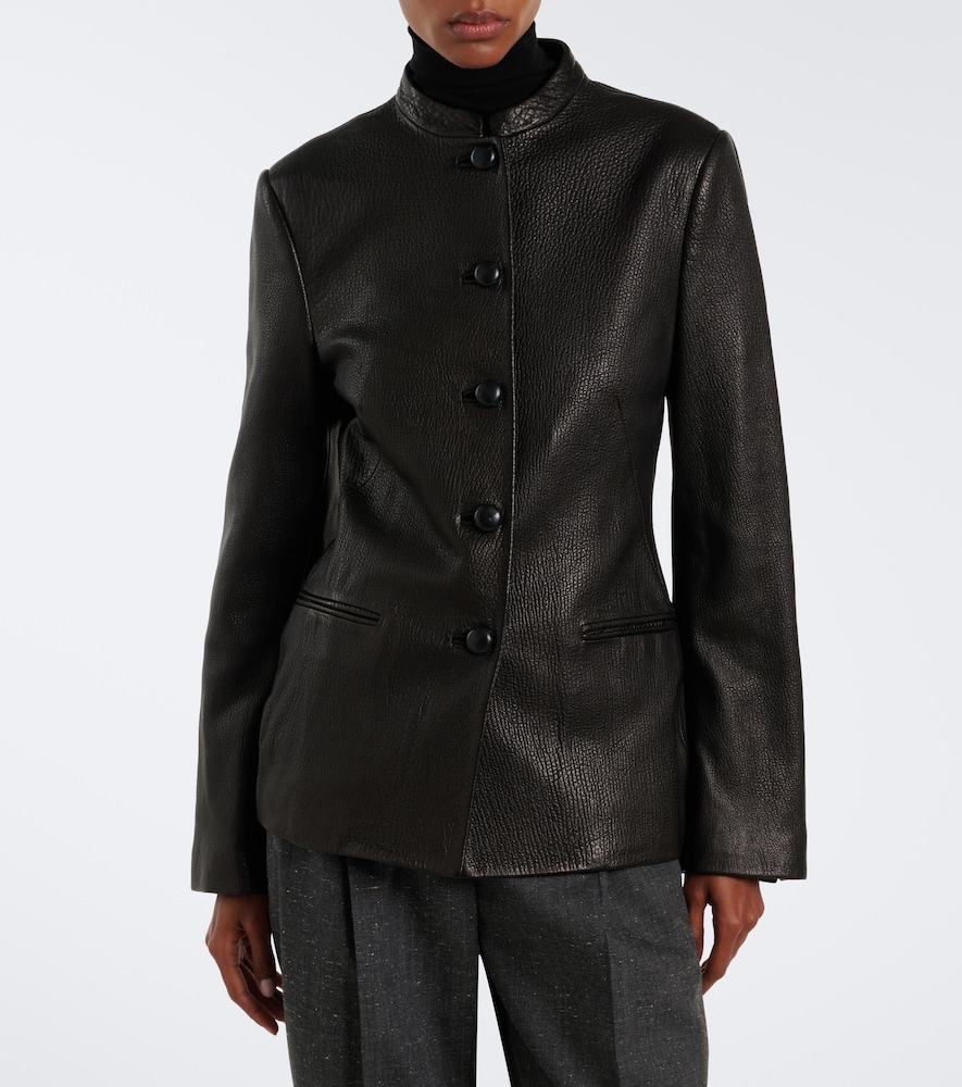 Rohe Róhe Leather Jacket In Black