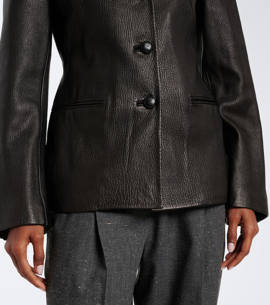 Rohe Róhe Leather Jacket In Black