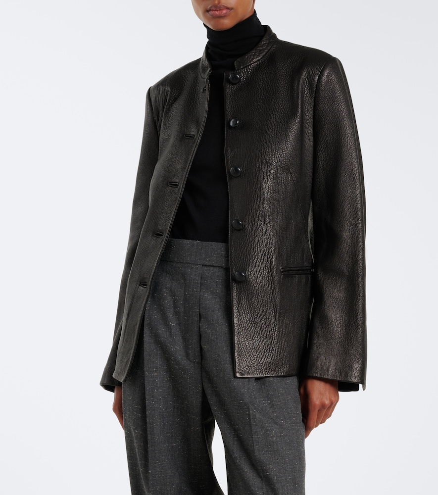Rohe Róhe Leather Jacket In Black