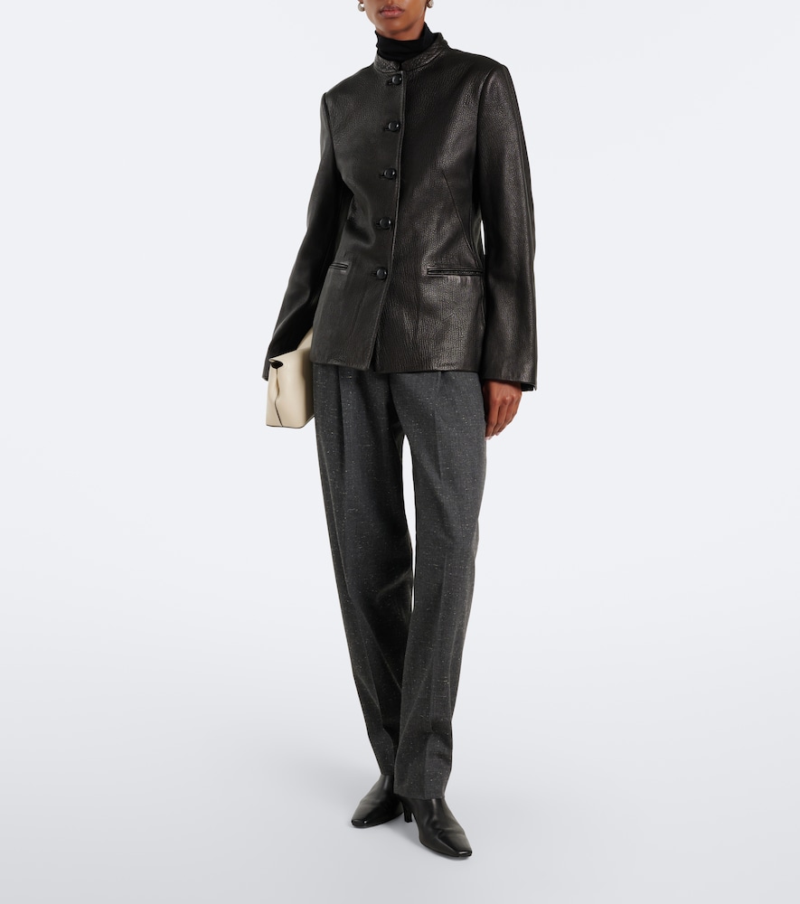 Rohe Róhe Leather Jacket In Black