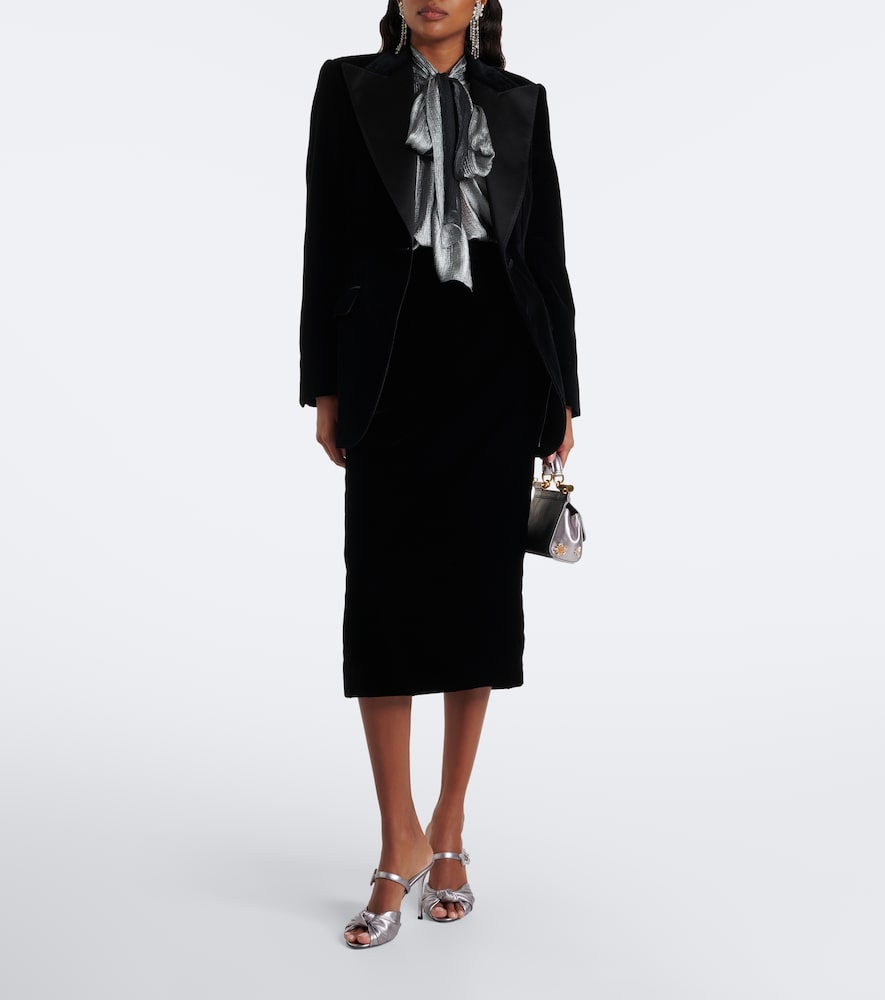 Dolce&Gabbana Velvet Pencil Skirt