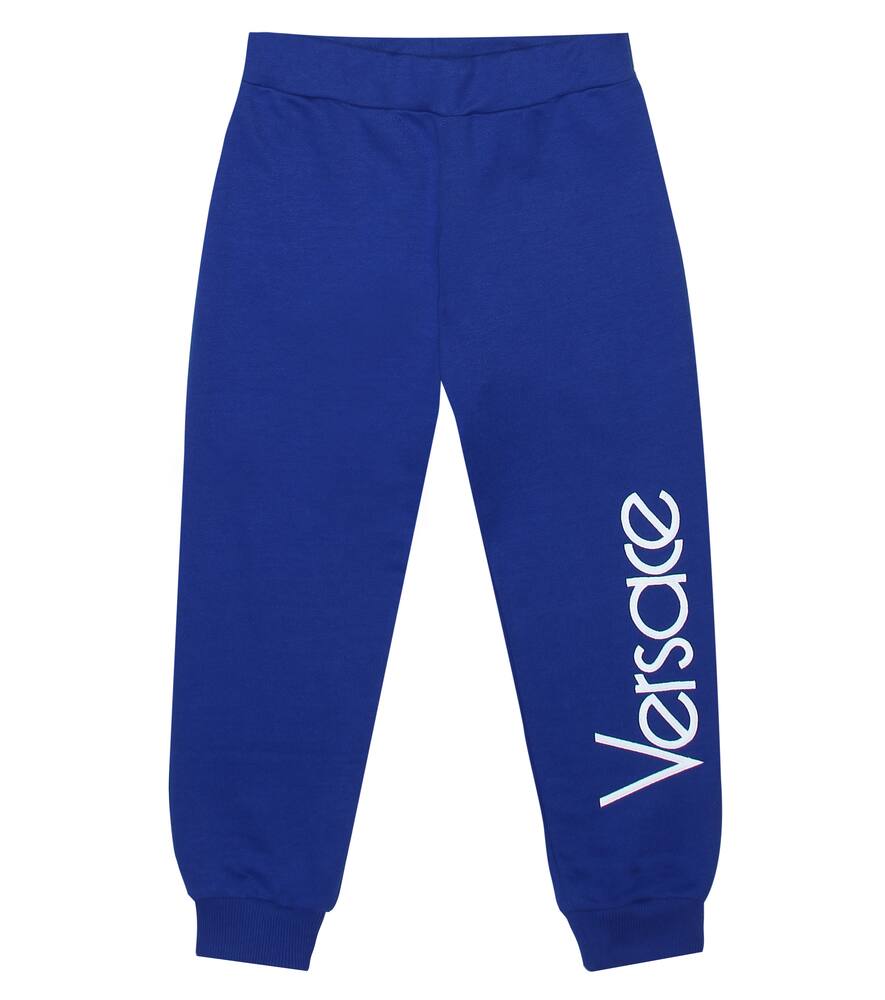 Click to view more detailed imagery on our partner's website Versace Kids' Logo Embroidered Sweatpants In Blue