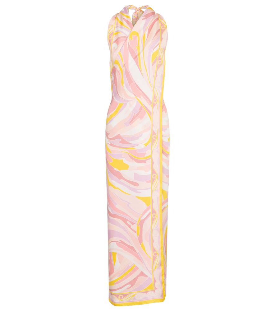Printed silk twill dress by Emilio Pucci Beach