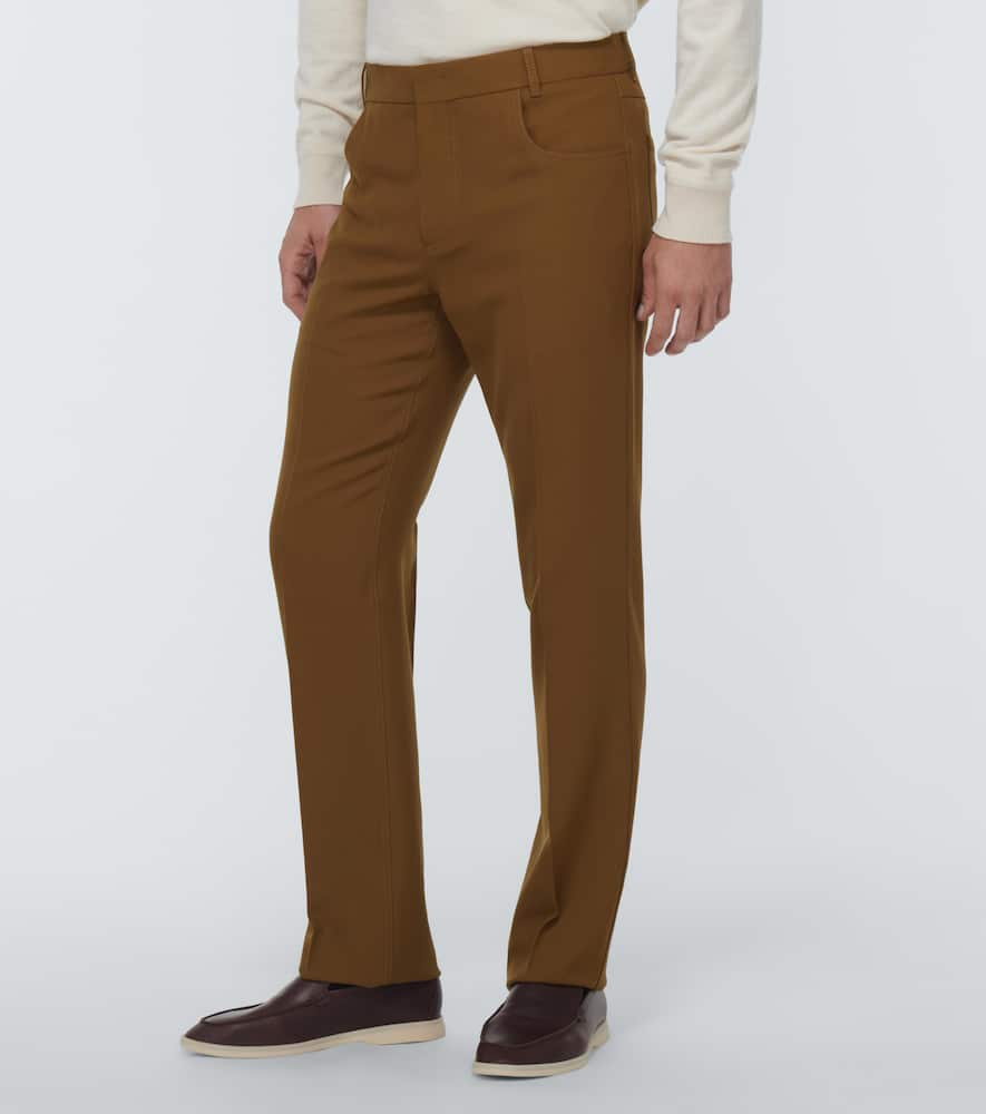 Shop Loro Piana Graie Tapered Wool Pants In Pecan