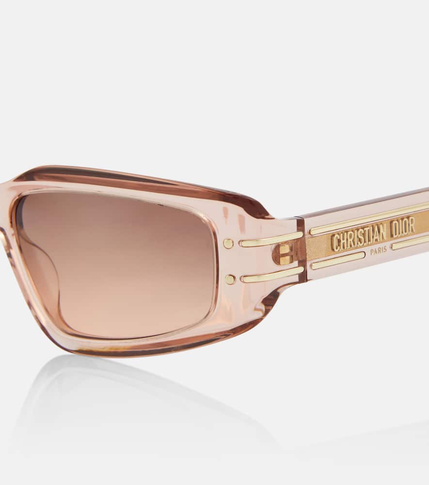 Dior Signature S9u Rectangular Sunglasses In Pink