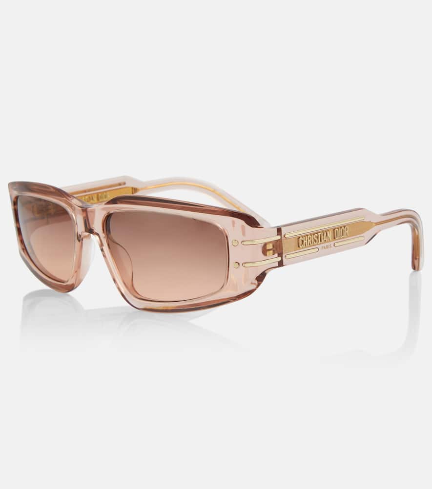 Dior Signature S9u Rectangular Sunglasses In Pink