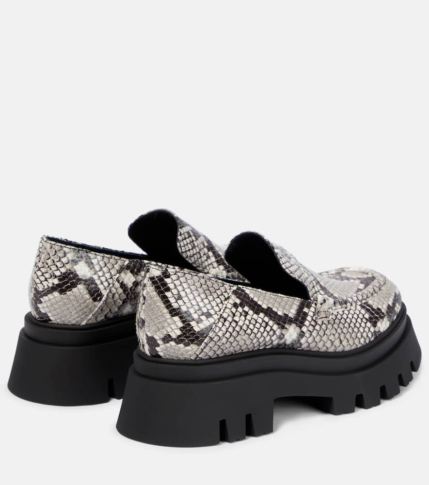 Shop Dorothee Schumacher Printed Leather Platform Loafers In Multicoloured