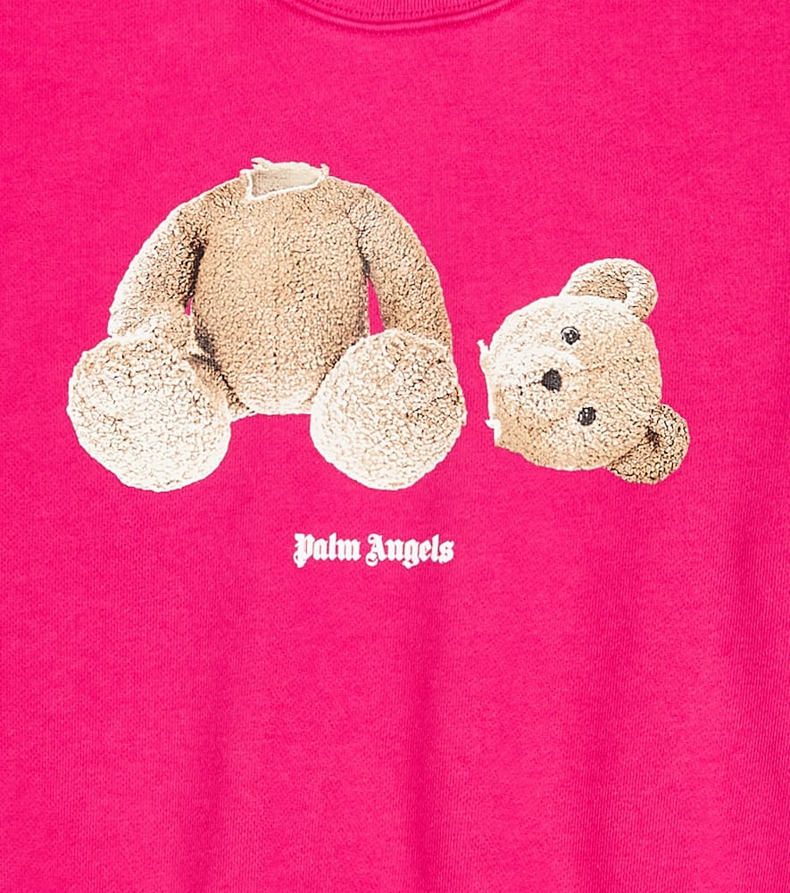 Palm Angels Printed Cotton Sweatshirt In Pink