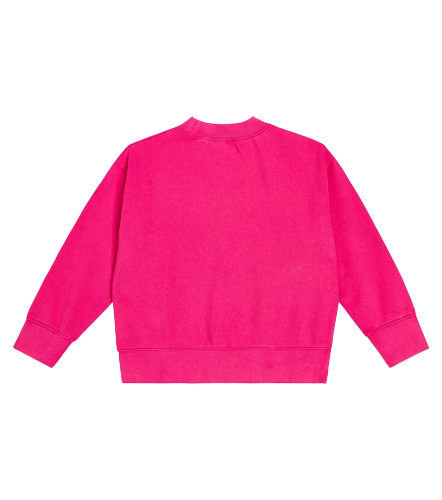 Palm Angels Printed Cotton Sweatshirt In Pink