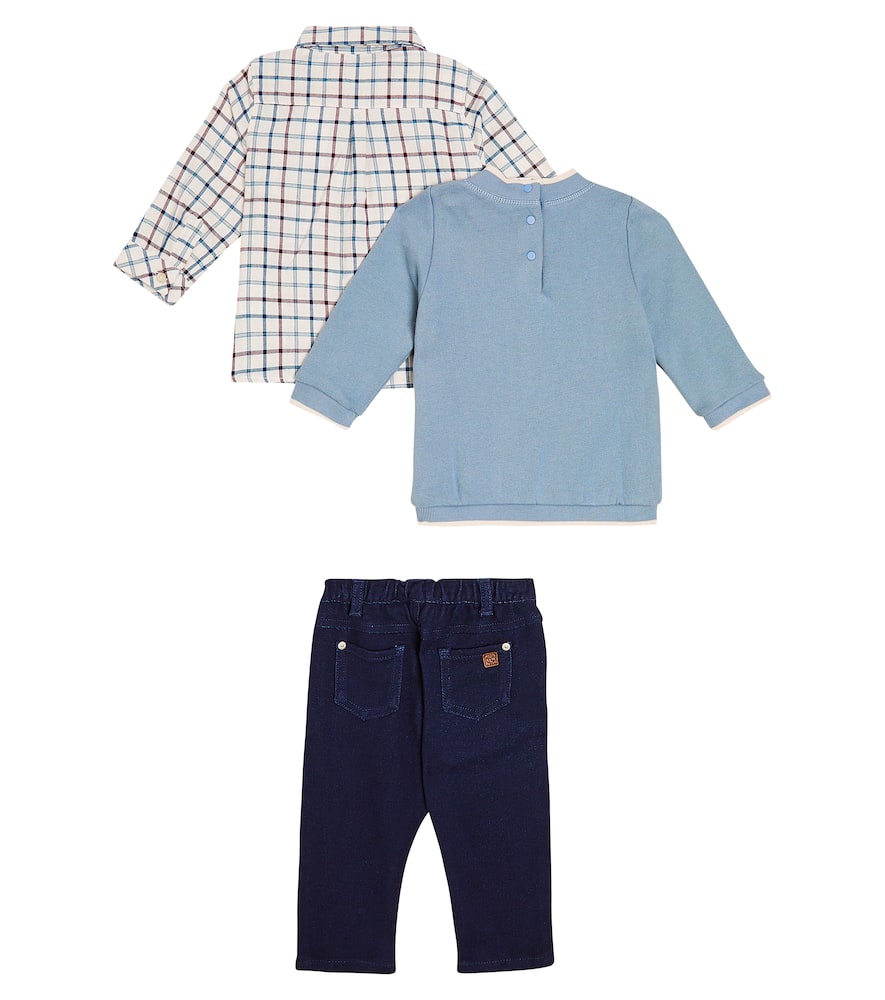 TARTINE ET CHOCOLAT BABY SET AUS SWEATSHIRT, HEMD UND HOSE