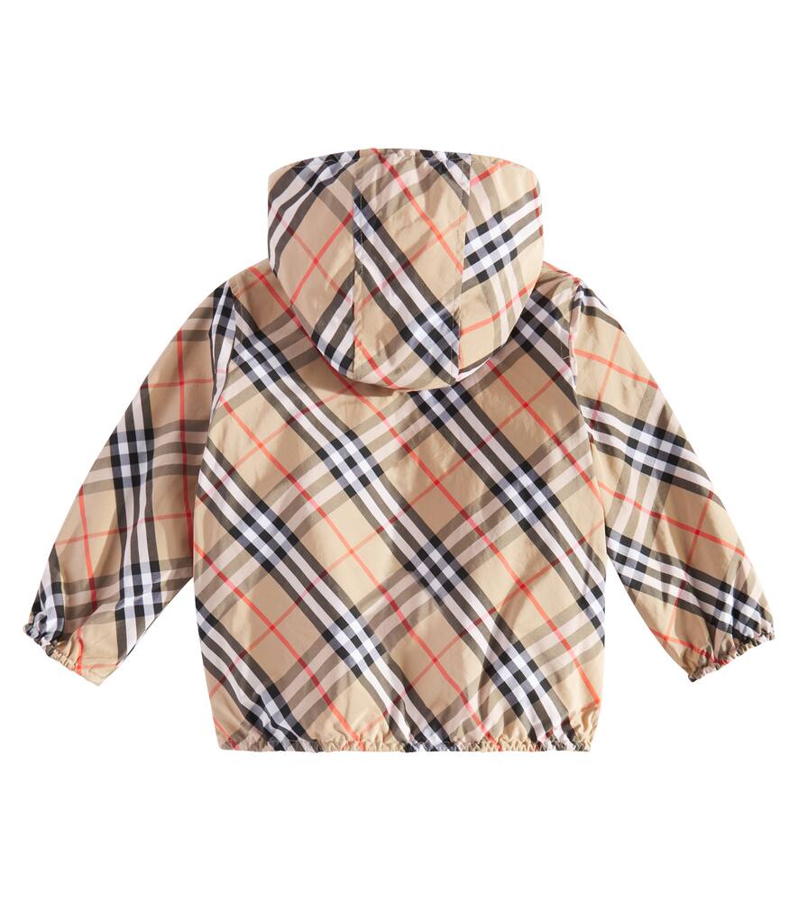 Burberry Check Reversible Technical Jacket In Beige