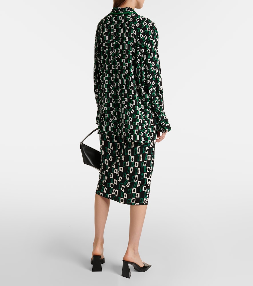 Alona Printed Crêpe Shirt