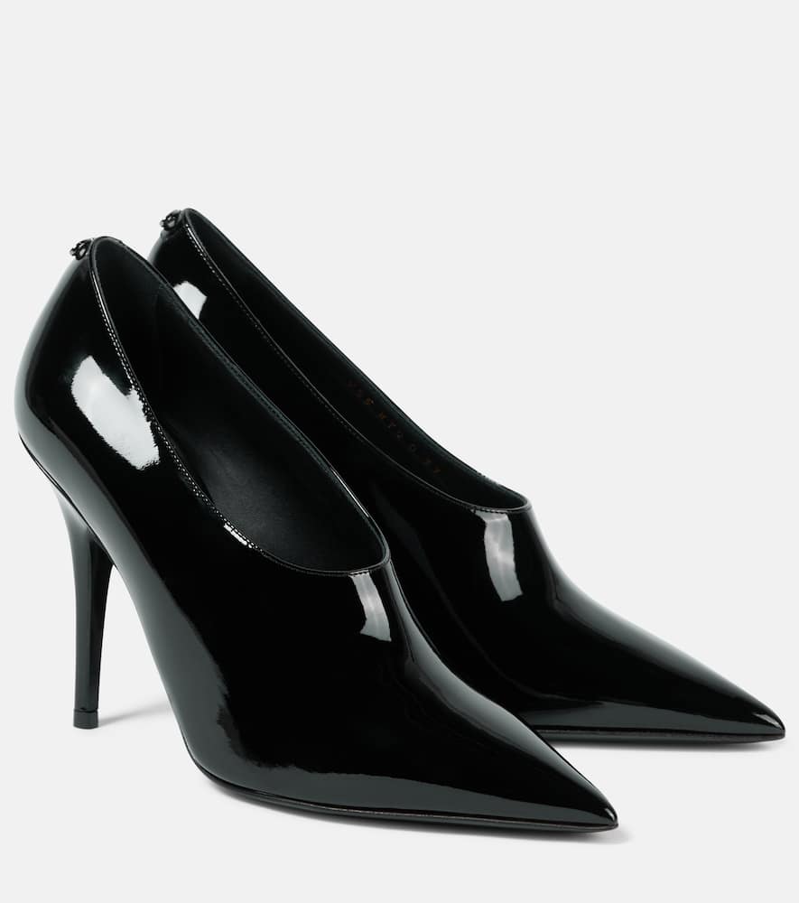 Valentino Garavani 105mm Le Salon Leather Pumps In Black