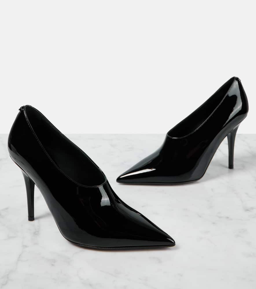 Valentino Garavani 105mm Le Salon Leather Pumps In Black