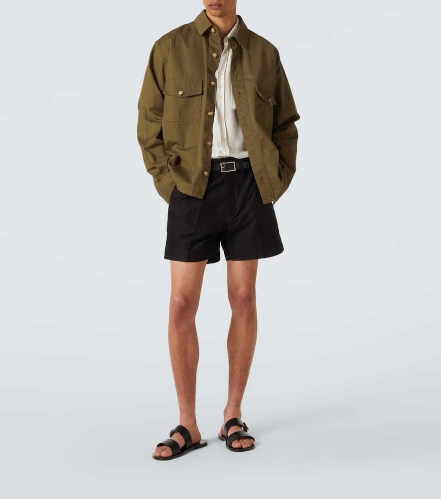 Saint Laurent Ios Buckled Leather Sandals In Black