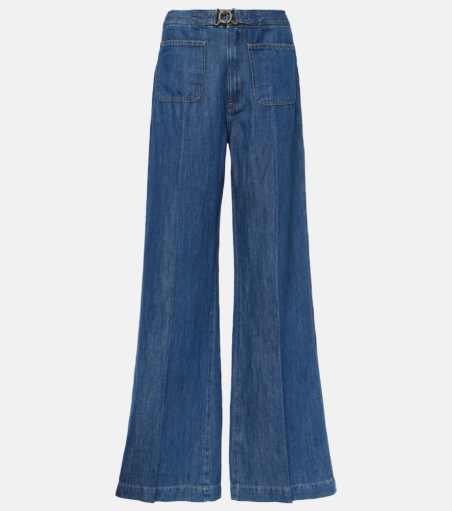 Leaton mid-rise flared jeans