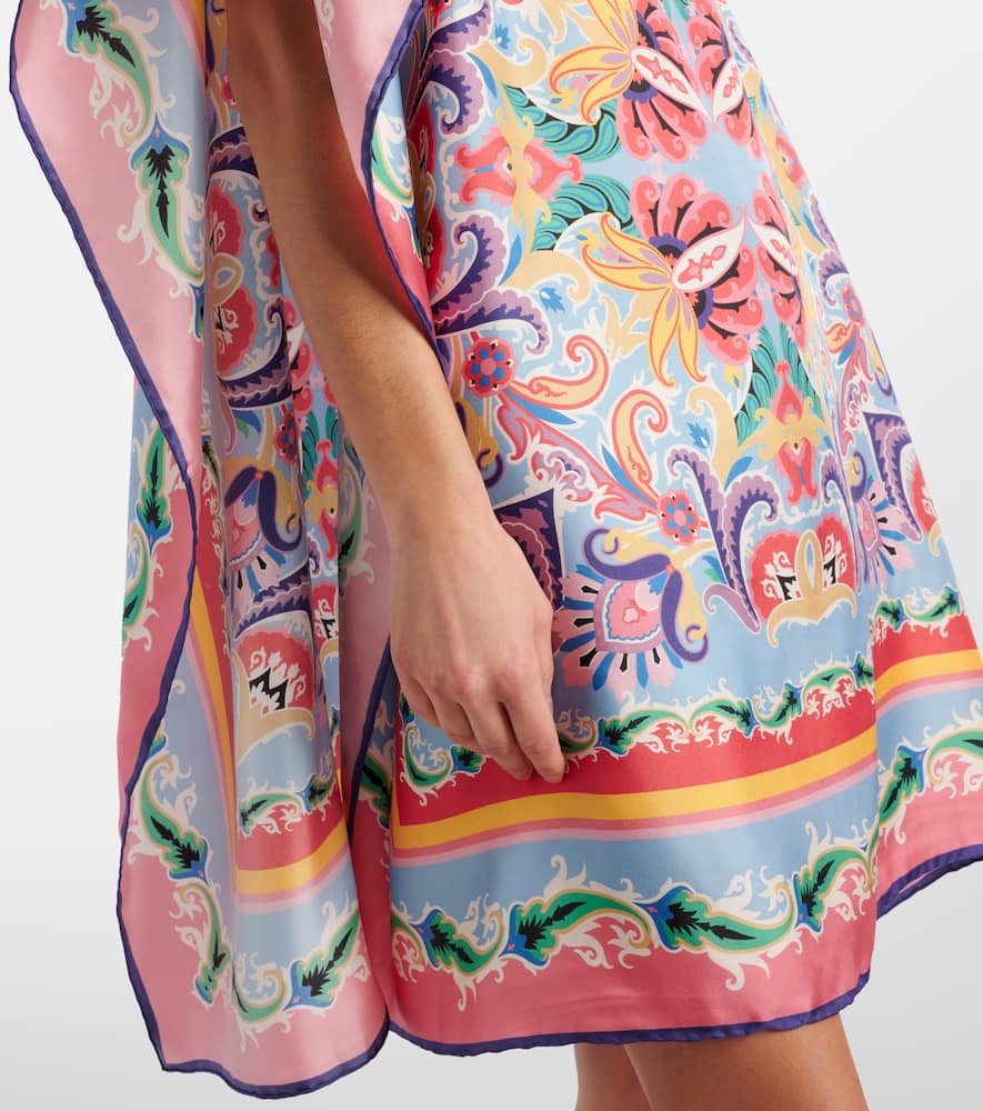 Etro Printed Silk Foulard Top In Multicoloured
