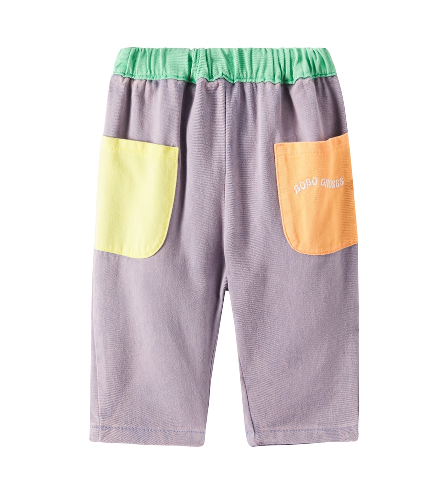 Bobo Choses Baby Colorblock Cotton Pants In Multicoloured