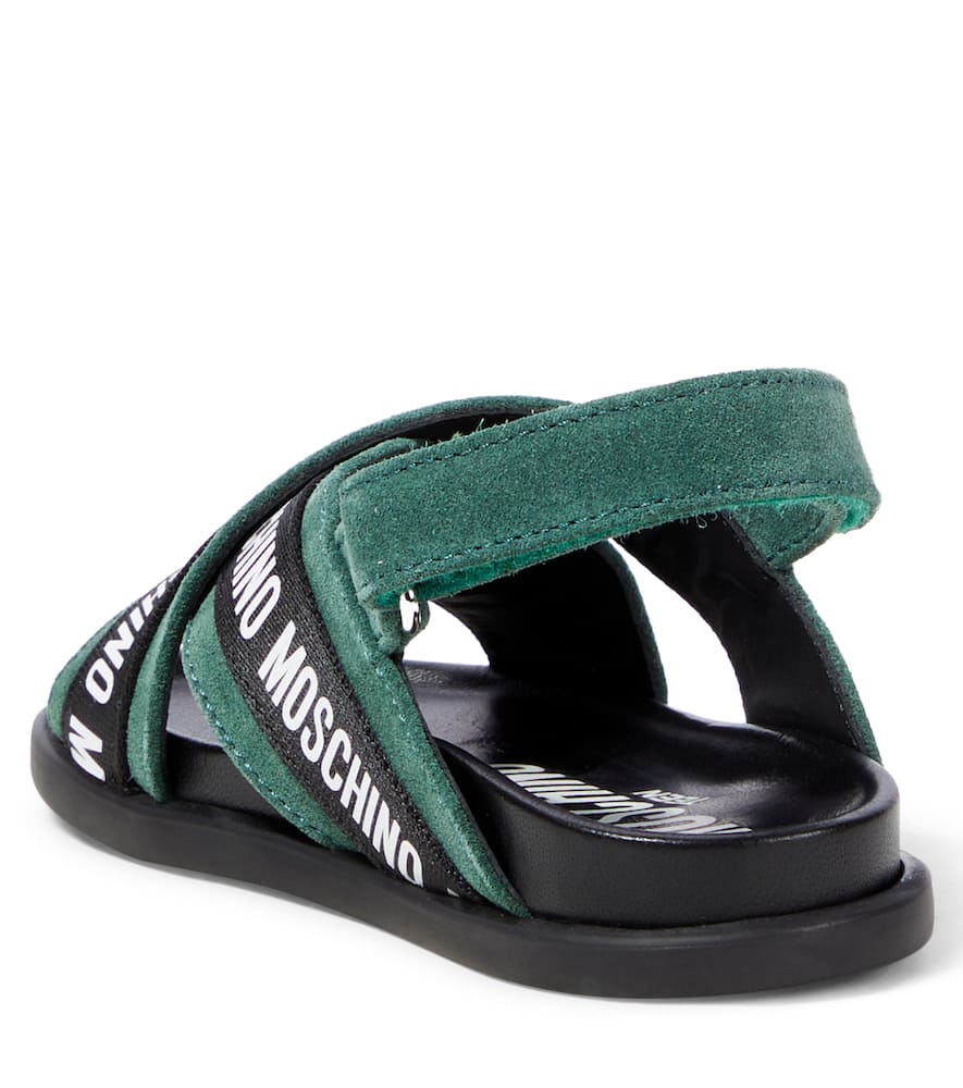 MOSCHINO LOGO LEATHER SANDALS