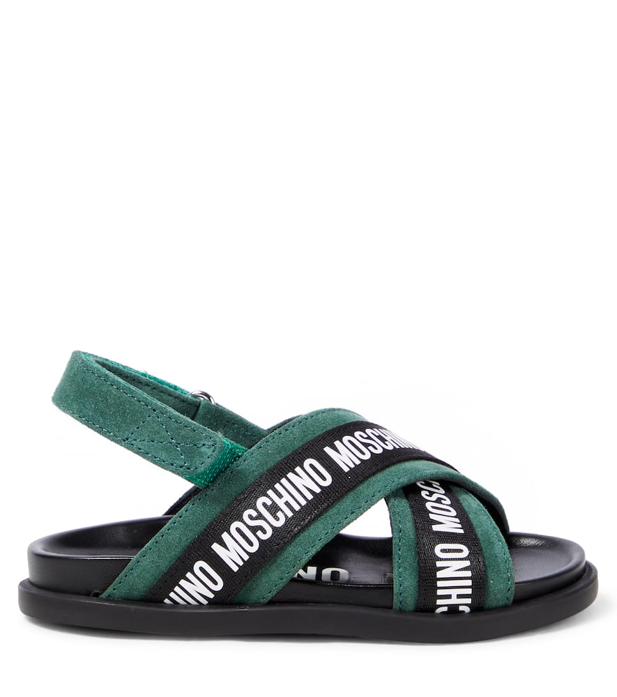 MOSCHINO LOGO LEATHER SANDALS
