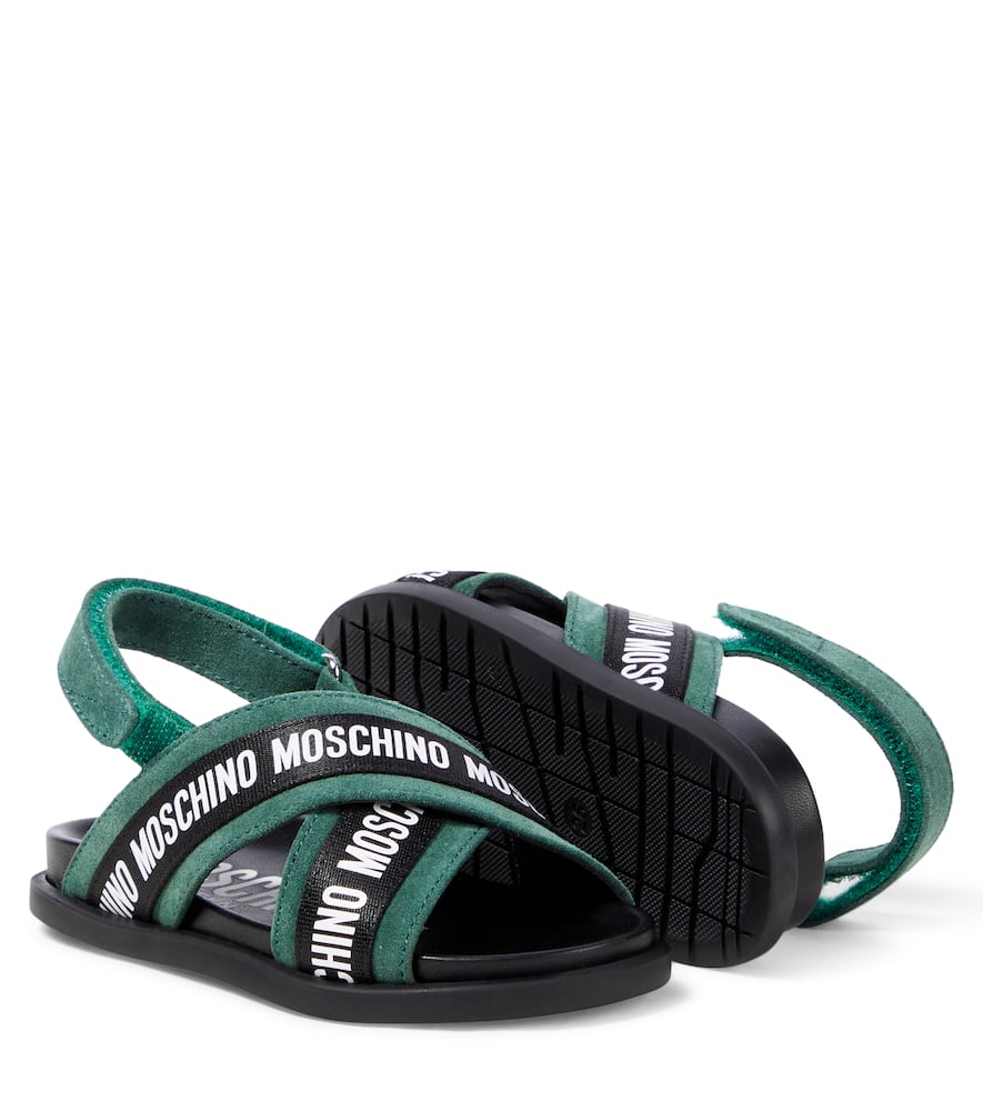 MOSCHINO LOGO LEATHER SANDALS
