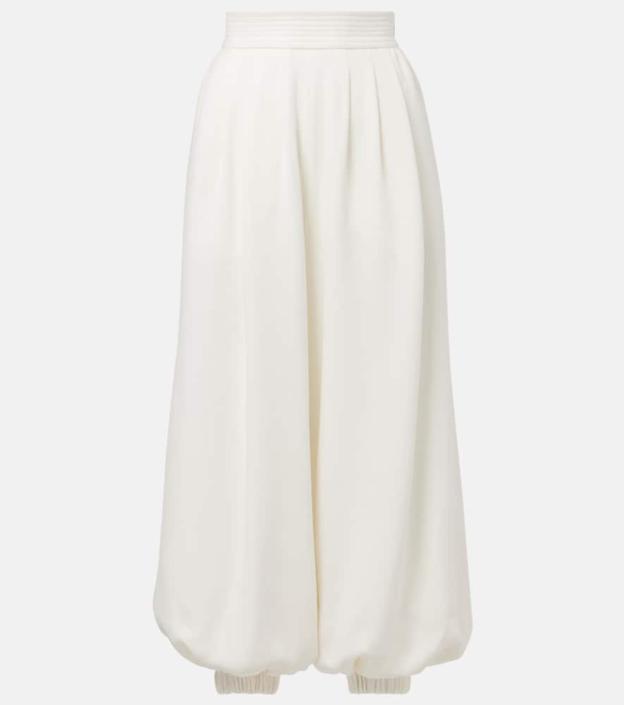 パンツ VALENTINO GARAVANI Ivory Cady Couture Wide-Leg Pant Valentino Garavani Cady Couture Trousers | White | FARFETCH