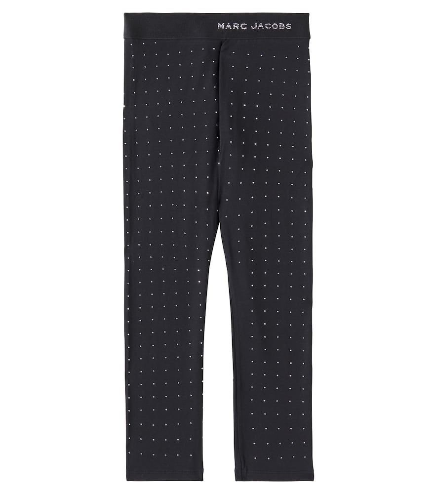 Marc Jacobs Verzierte Leggings Aus Einem Baumwollgemisch In Schwarz