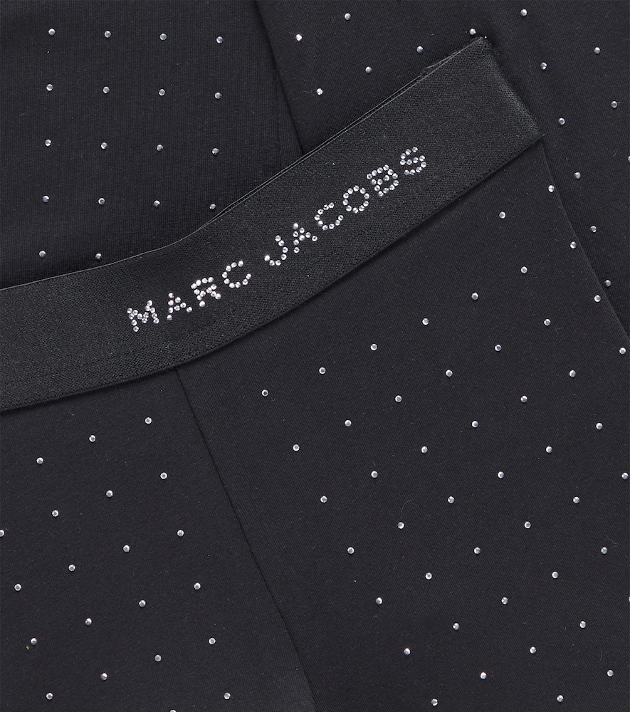 Marc Jacobs Verzierte Leggings Aus Einem Baumwollgemisch In Schwarz
