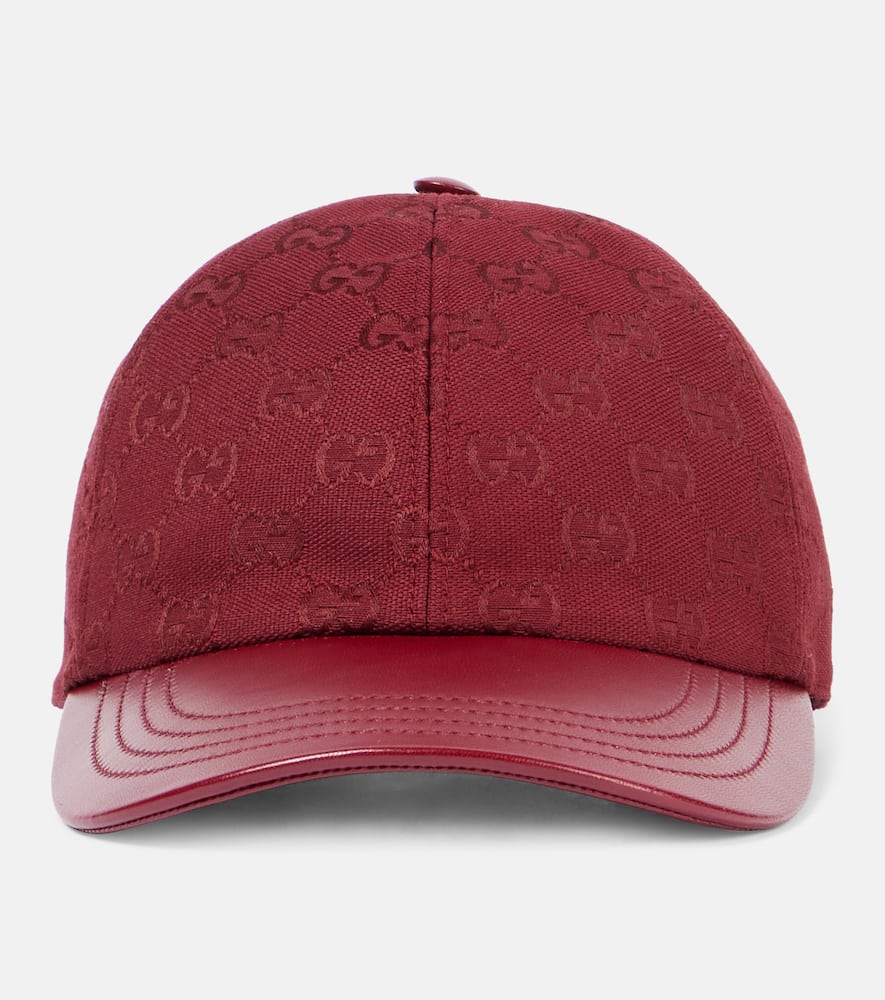 GG leather baseball cap