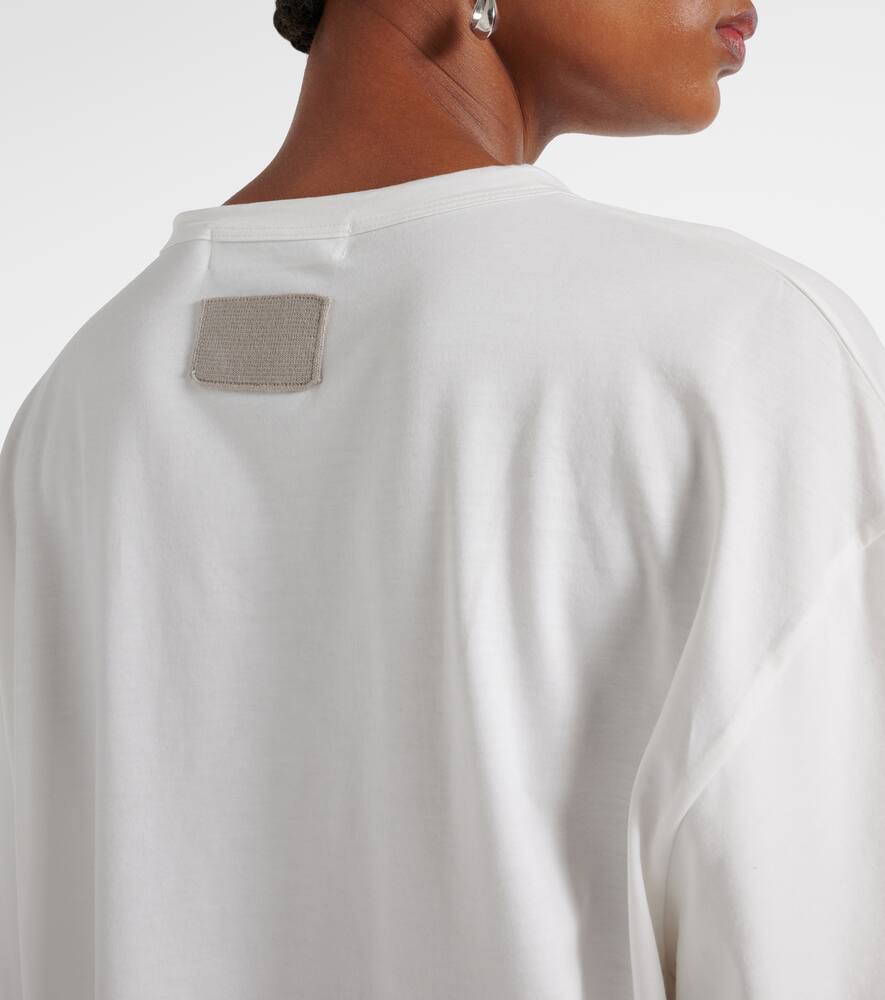 Shop Aya Muse Layered Cotton Jersey Top In White