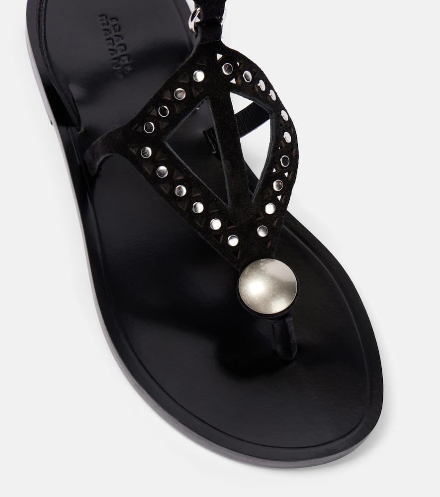 ISABEL MARANT BOHAM CUTOUT SUEDE GLADIATOR SANDALS