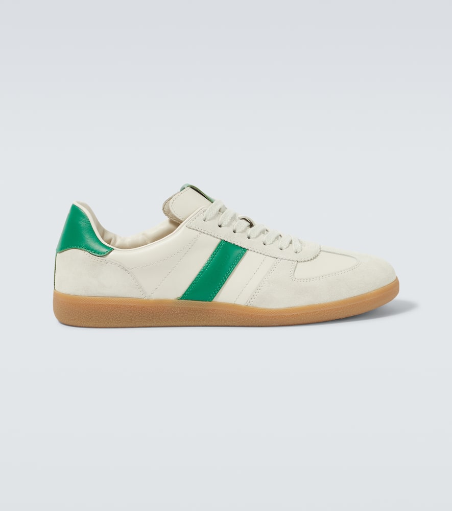 Tom Ford Suede-trimmed leather sneakers