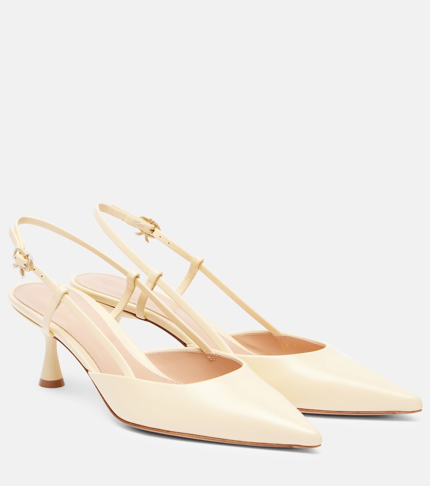 Gianvito Rossi Ascent 55 leather slingback pumps