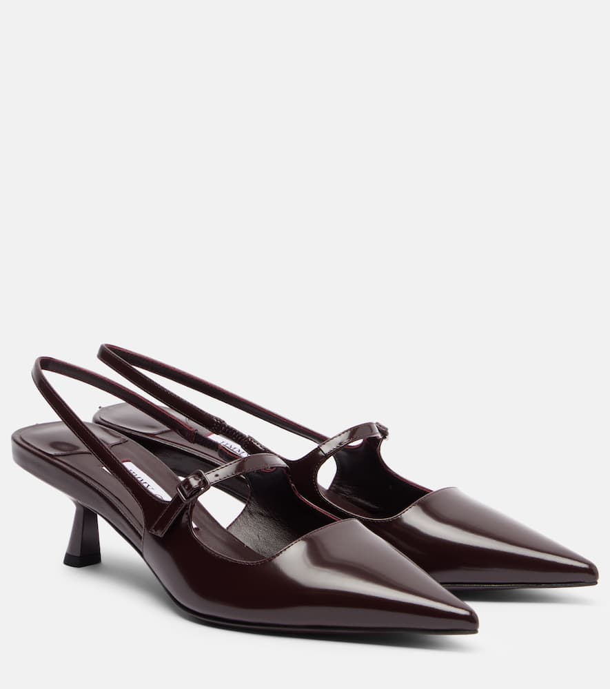 Jimmy Choo Didi 45 Slingback In Brushed Leather In Brown