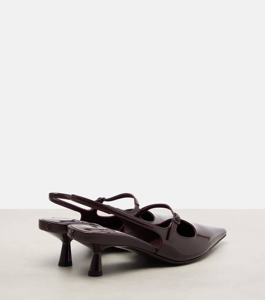 Jimmy Choo Didi 45 Slingback In Brushed Leather In Brown