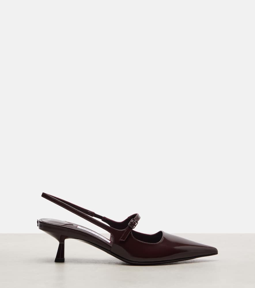 Jimmy Choo Didi 45 Slingback In Brushed Leather In Brown