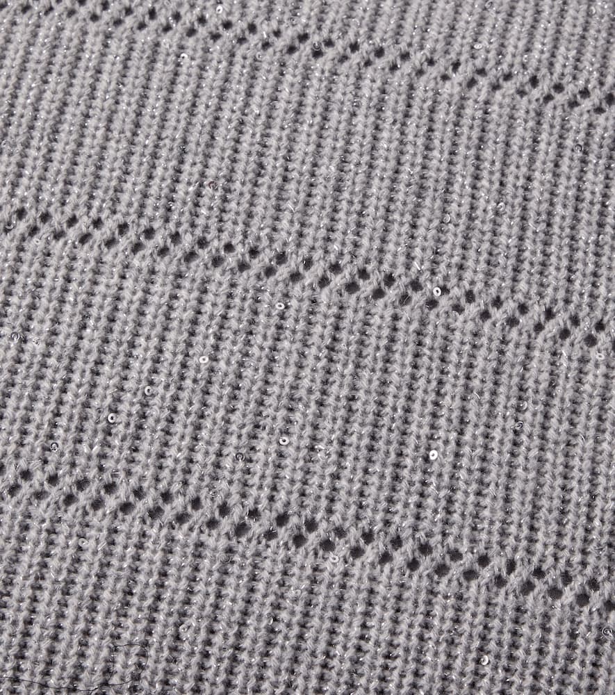 Brunello Cucinelli Cashmere And Wool-blend Cushion In Gray