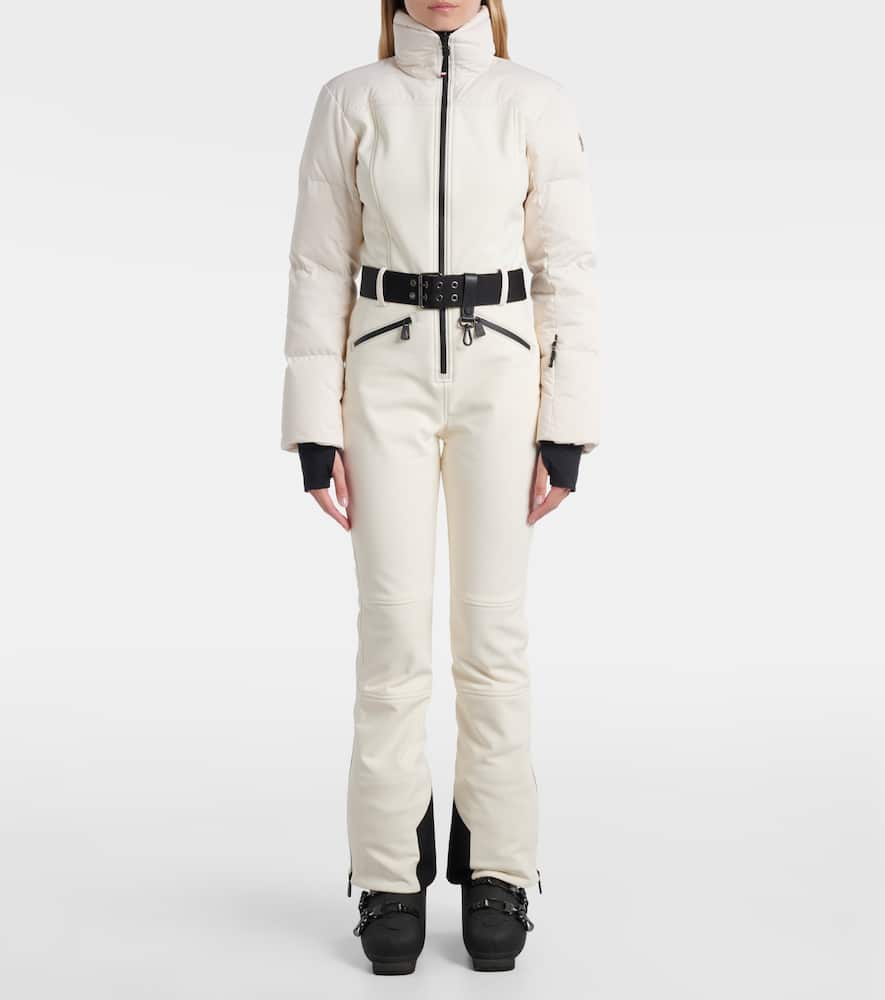 Moncler Technical Down Ski Suit In White